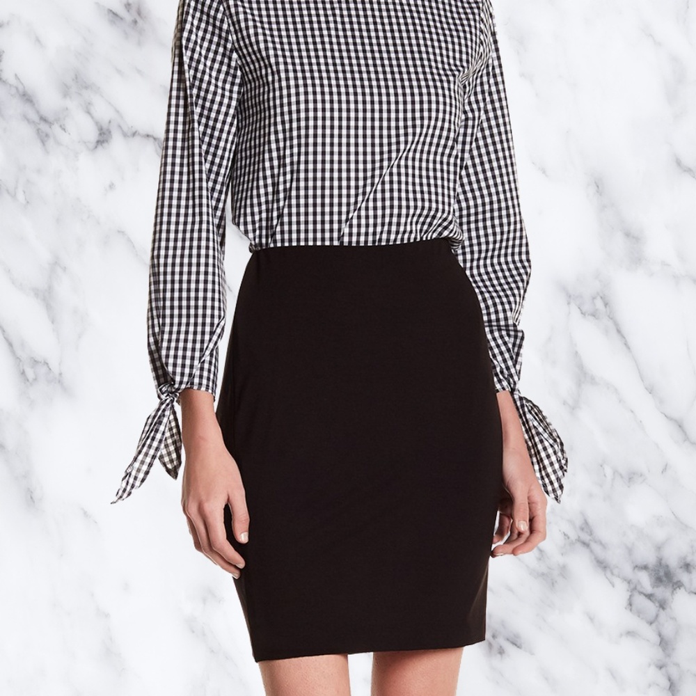 Vince Camuto Rich Black Above-the-Knee Skirt - Picture 6 of 8